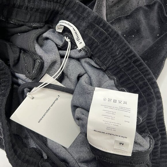 Alexander Wang T Rhinestone Embellished Track Pants in Black - Picture 6 of 6